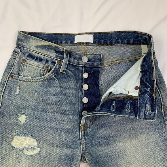 New BOYISH Billy High Waist Distressed Jeans Some Like it Hot Size 25 Button Fly - Picture 3 of 8